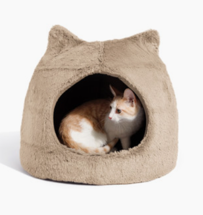 Outward Hound Meow Hut Fur Bed 17 x 17