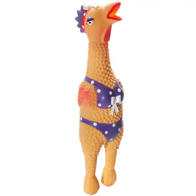 Outward Hound Squawkers Latex Rubber Henrietta Chicken Large