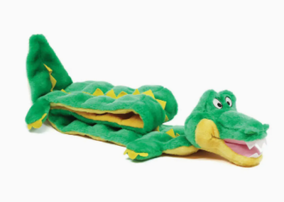 Outward Hound Squeaker Matz Gator Plush Dog Toy Green Xxl