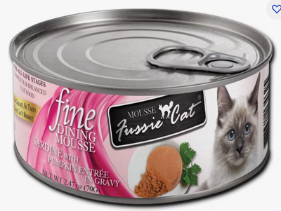Fussie Cat Fine Dining Mousse Sardine &amp; Pumpkin 2.47oz
