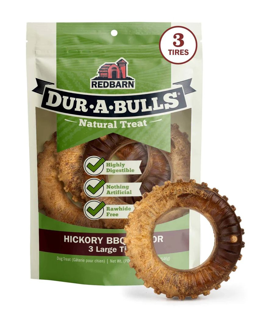 Redbarn Pet Products Dur-A-Bulls Tire Hickory BBQ, 1ea/3Ct, LG