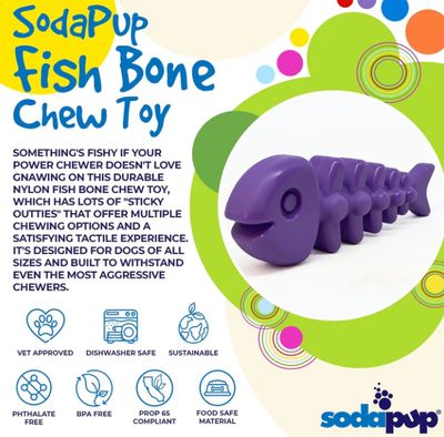 Sodapup Fish Bone Ultra Durable Nylon Chew Toy