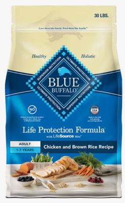 Blue Buffalo Adult Dog Chicken &amp; Rice 30lb