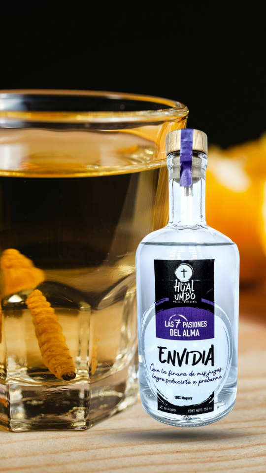 Envidia: Espadín Artesanal  Abocado con Gusano