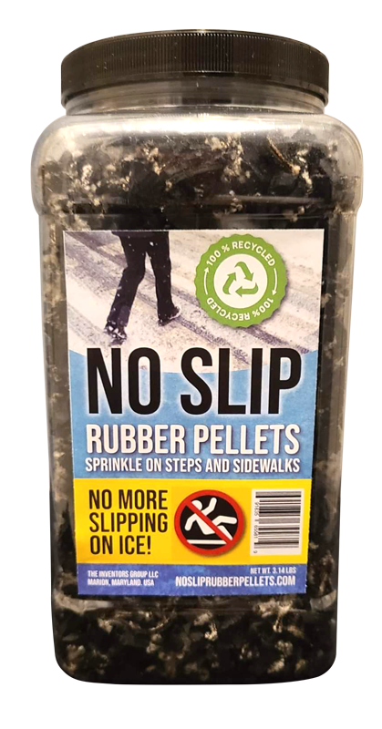 No Slip Rubber Pellets | Re-useable alternative to salt | No more slipping  on ice!
