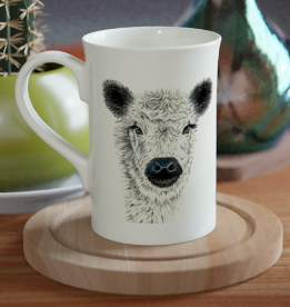 Lallybroch Stud 4 colour Calves Set of 4 Porcelain Mugs
