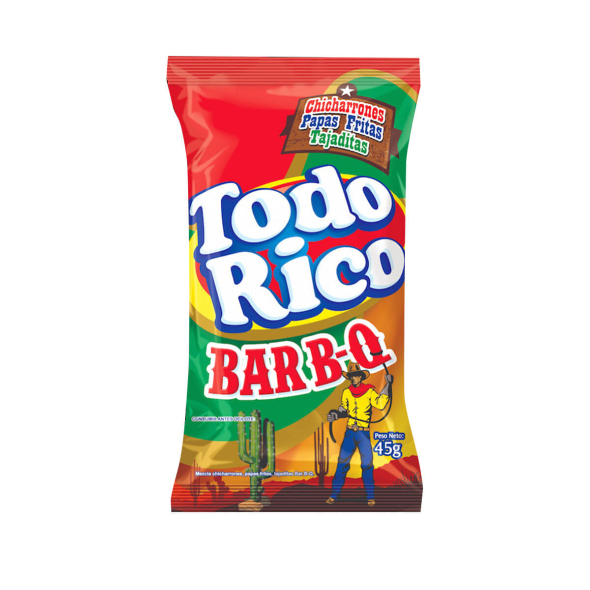 Todo rico x 45g bbq x 8