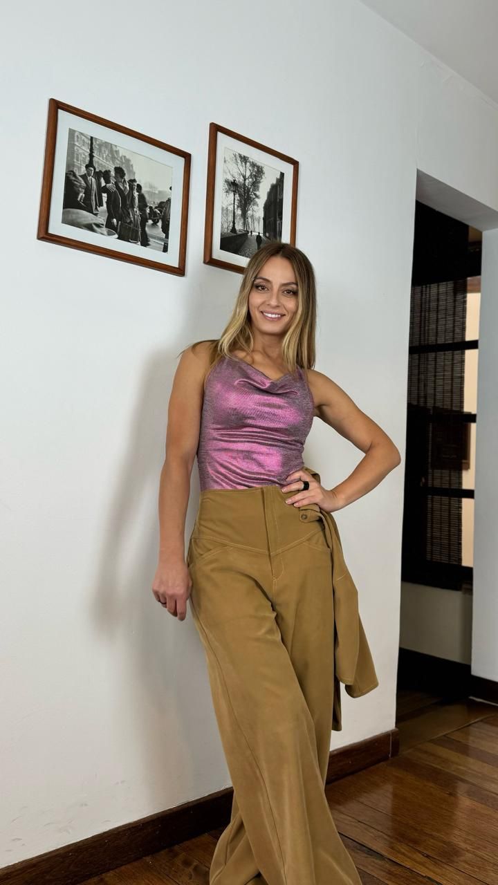 Top Cristal Fucsia