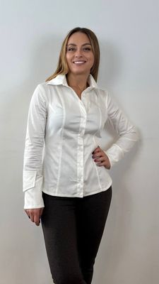 CAMISA POPELINA HUESO