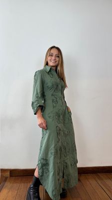 VESTIDO CAMISERO VERDE