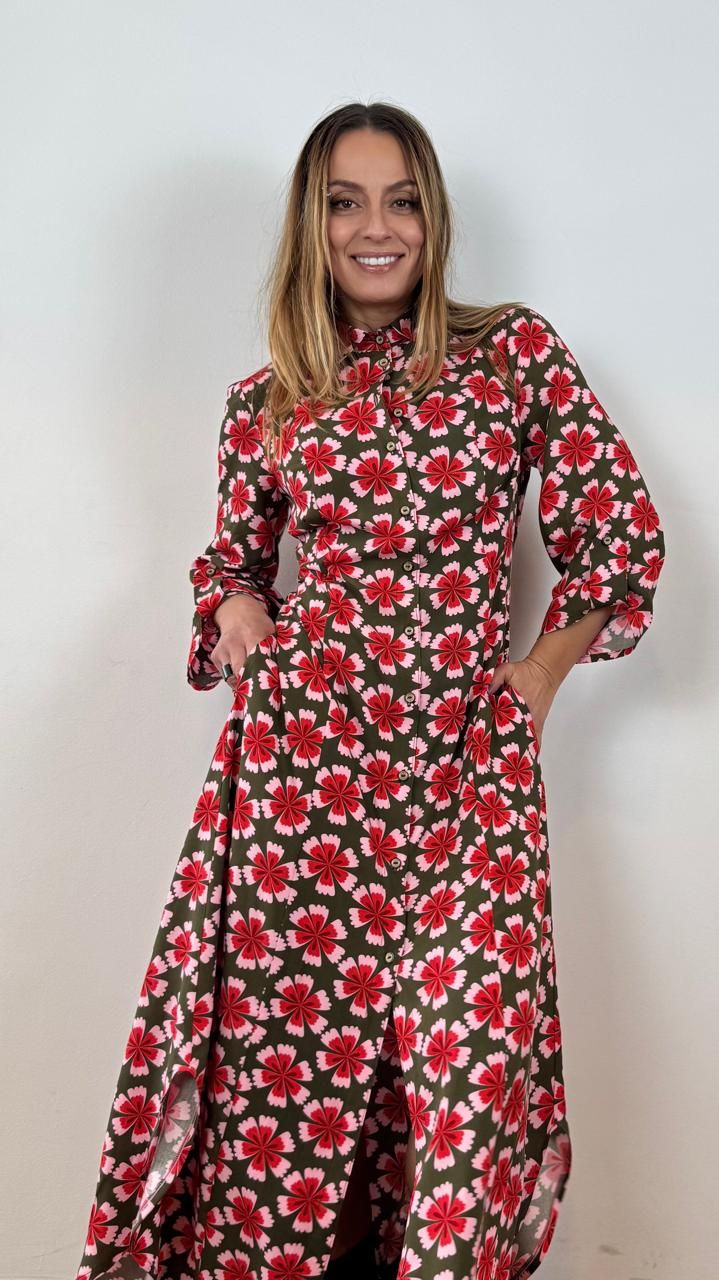 VESTIDO CAMISERO NARANJA