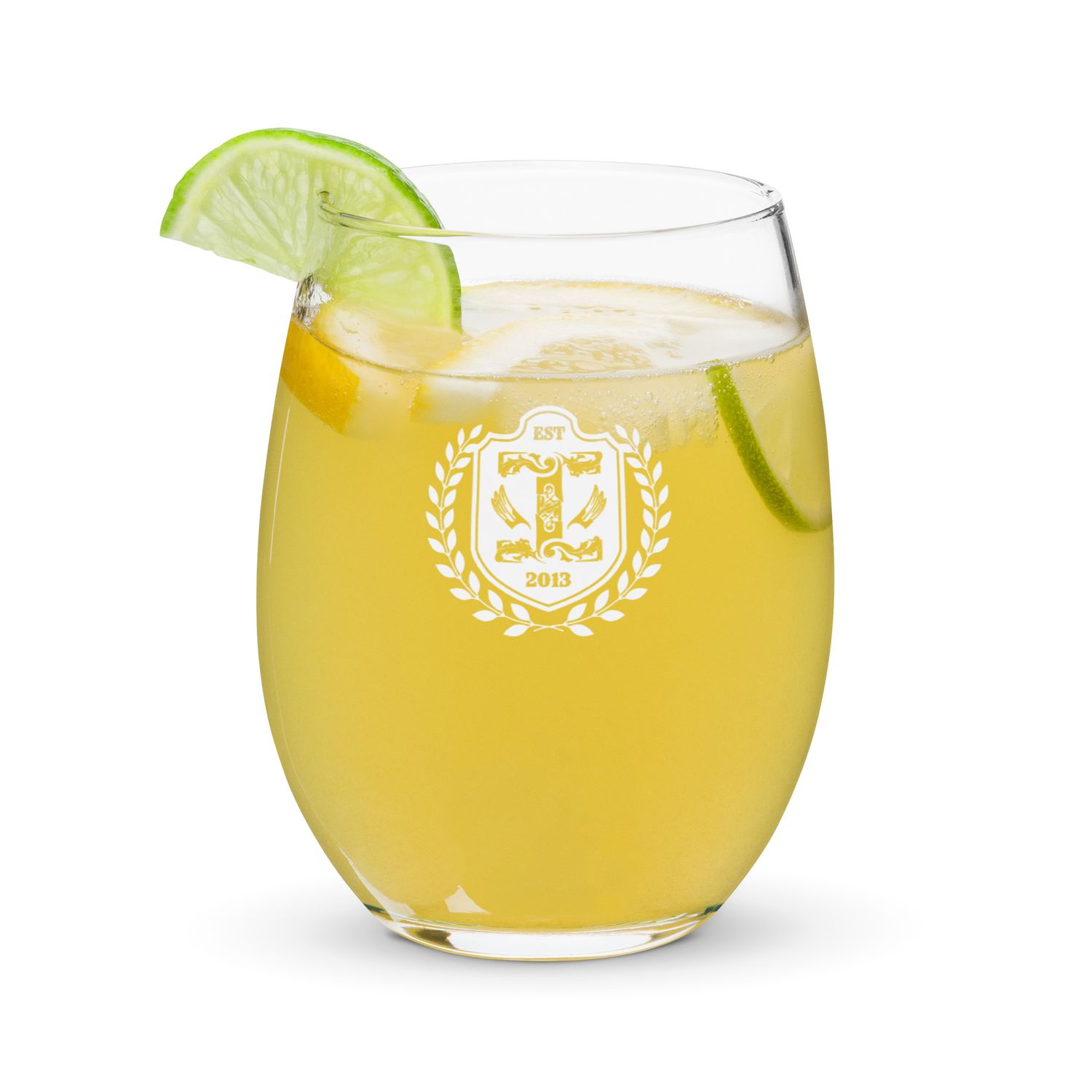 Stemless wine glass