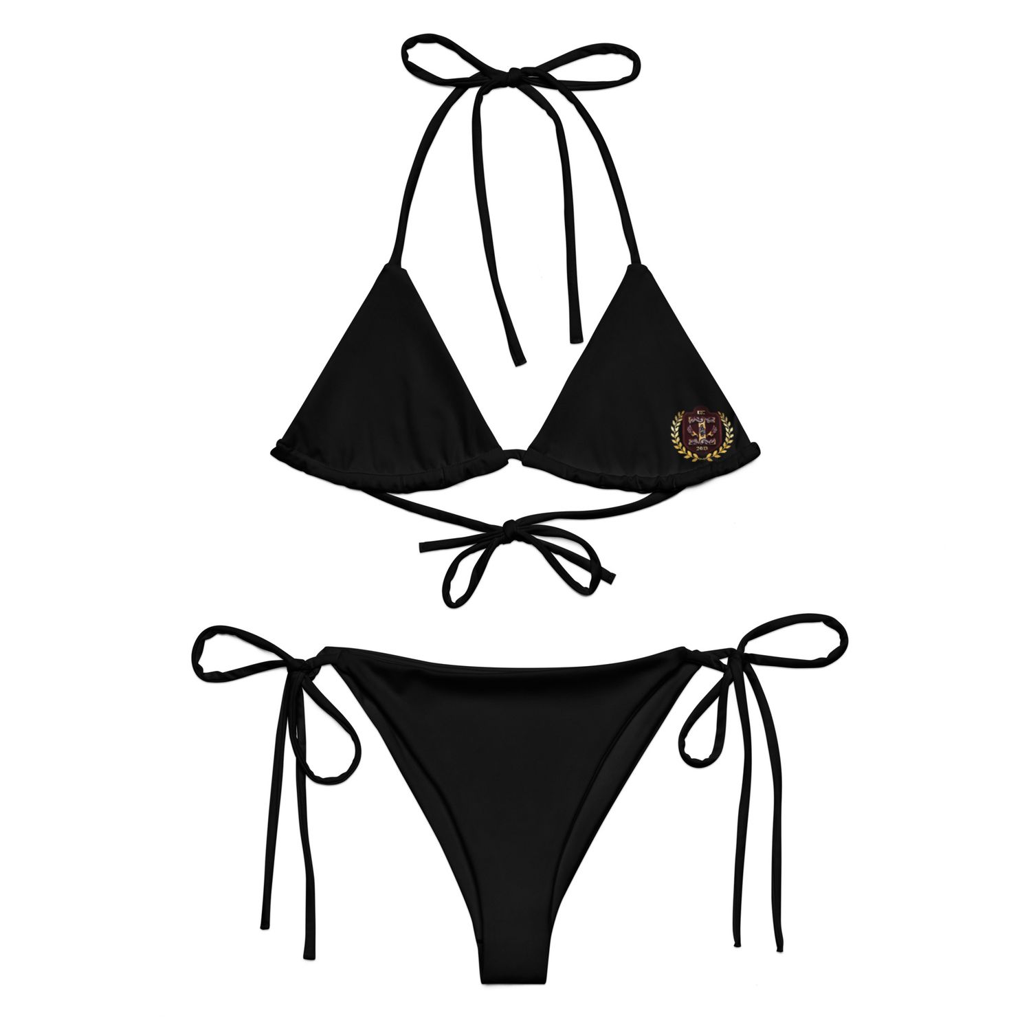 All-over print recycled string bikini