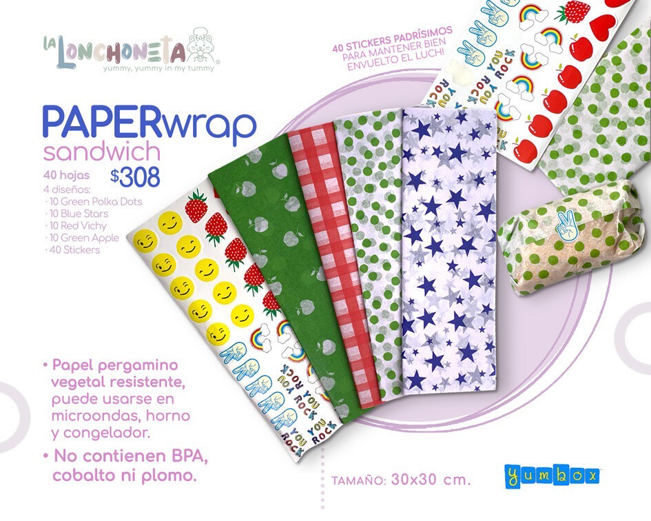 Yumbox Papel para Sándwich