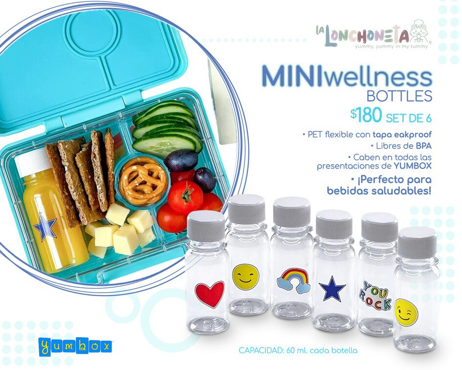Mini contenedores Yumbox para jugo