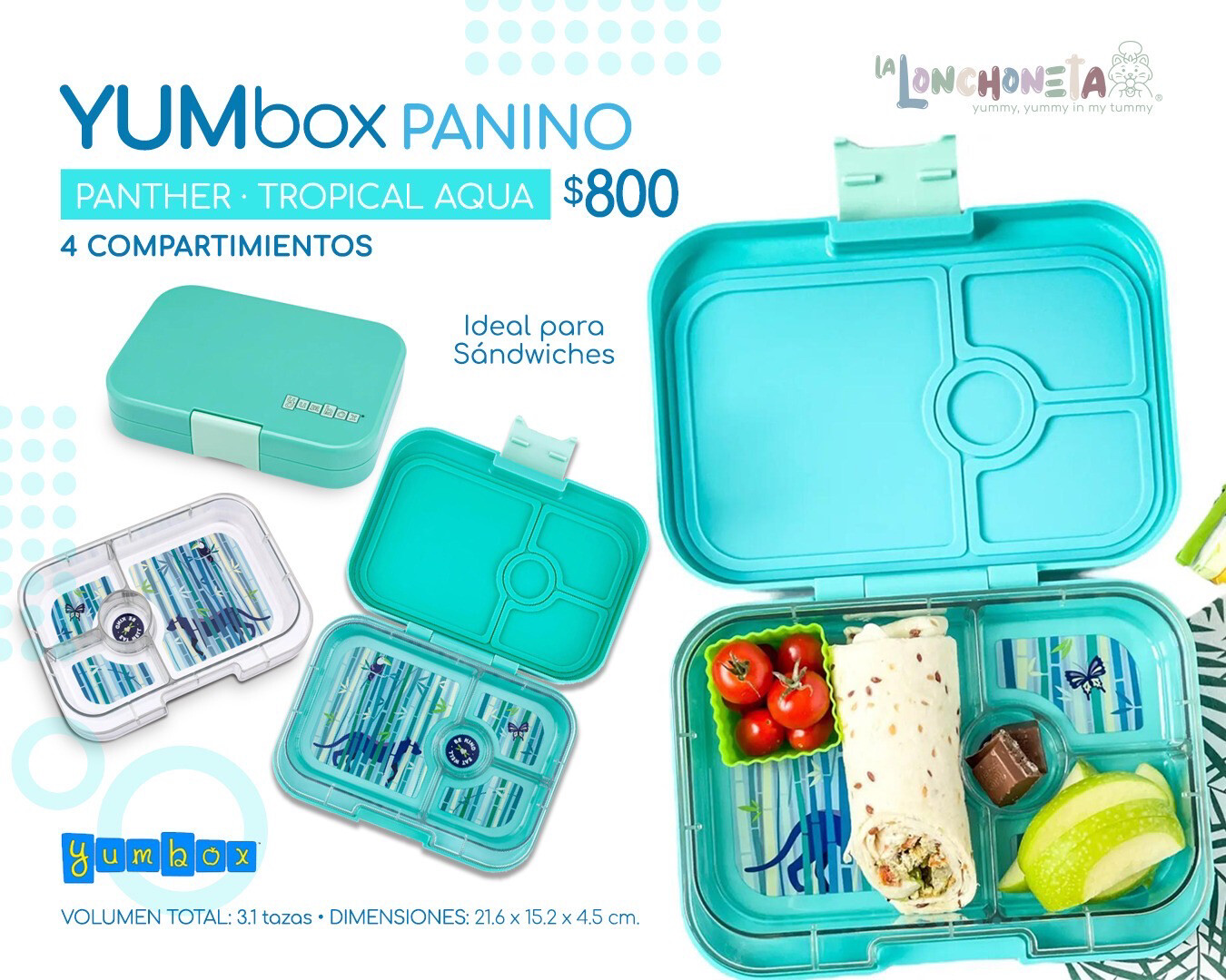 Yumbox panino tropical Aqua