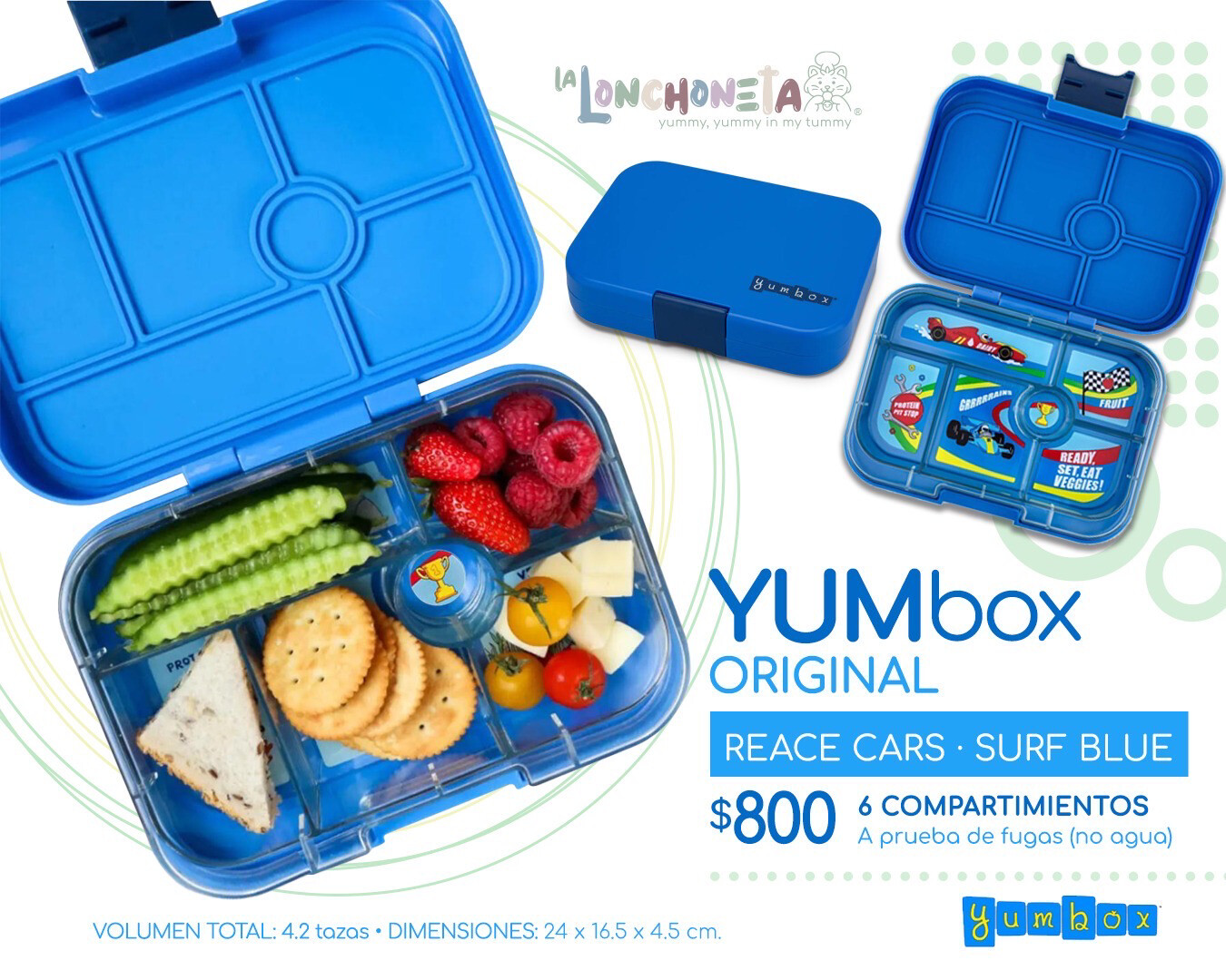 Yumbox Original azul coches