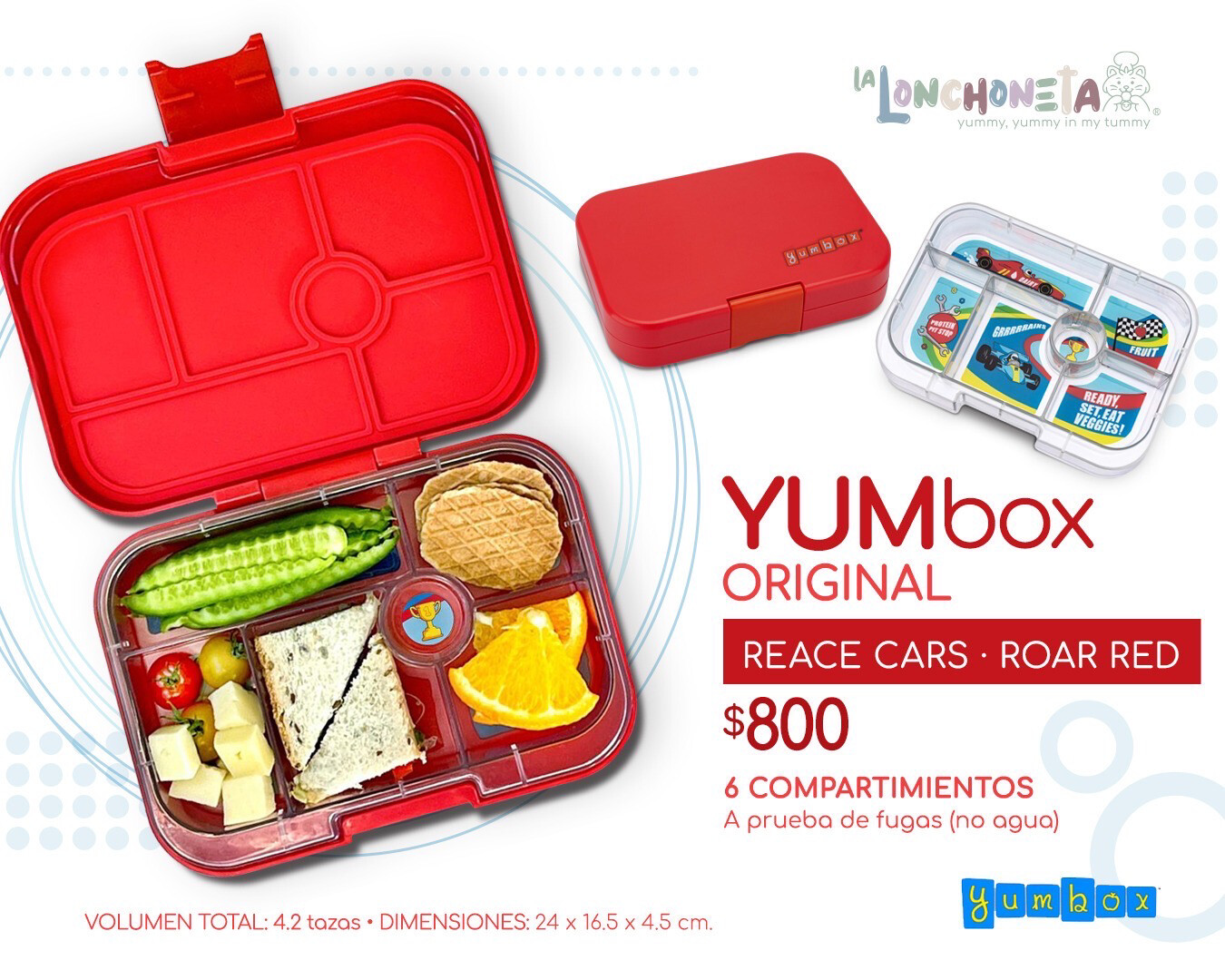 Yumbox Original Roja Coches