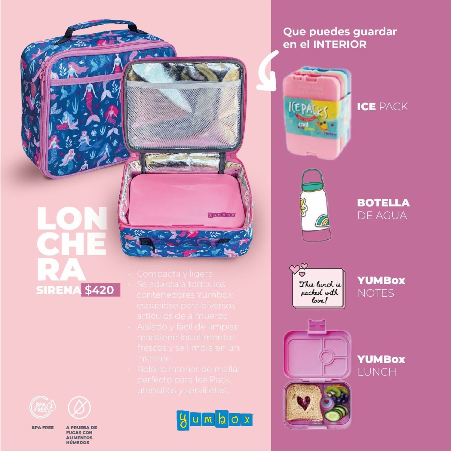 Lonchera Yumbox Sirena
