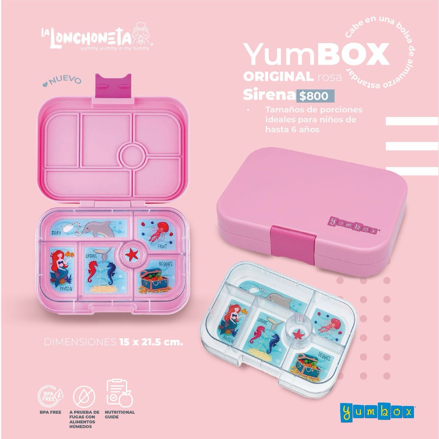Yumbox Original Sirena Rosa