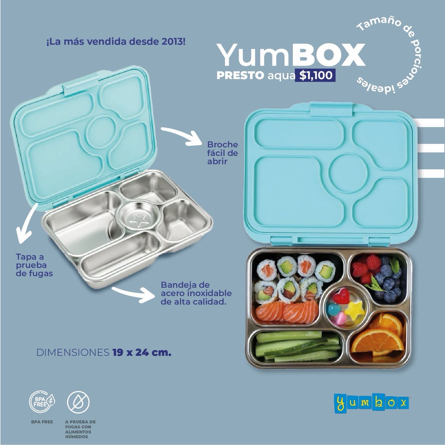 Yumbox Presto Aqua