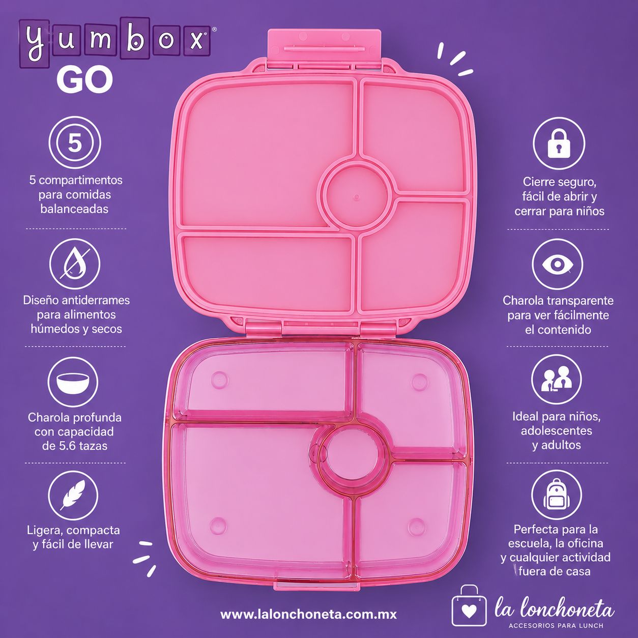 Yumbox go Pink