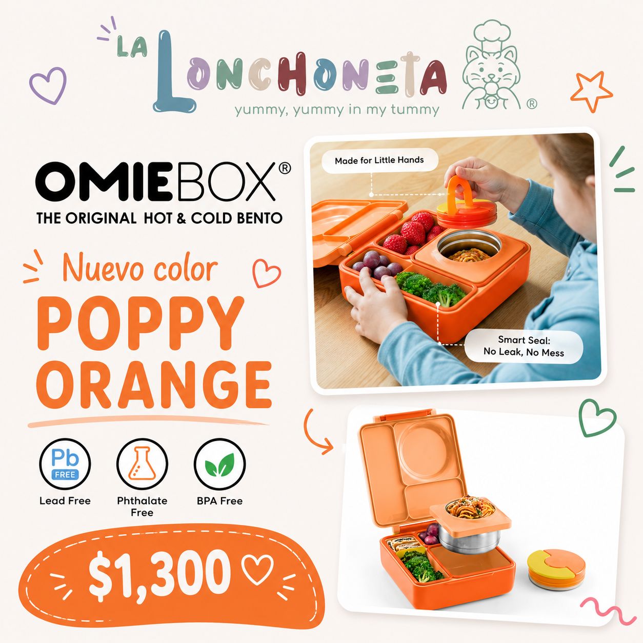 Omiebox Poppy Orange