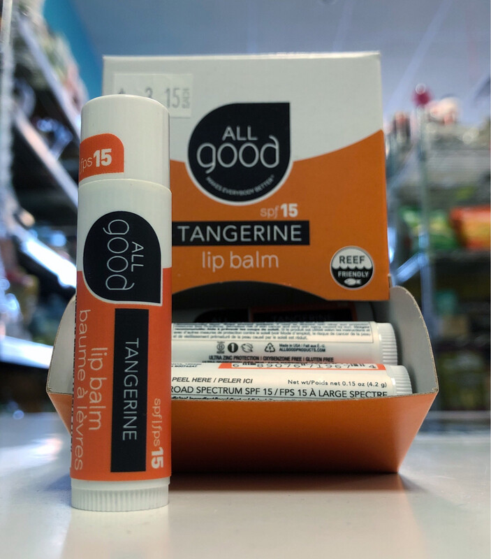ALL GOOD LIP BALM TANGARINE SPF15 689076719674