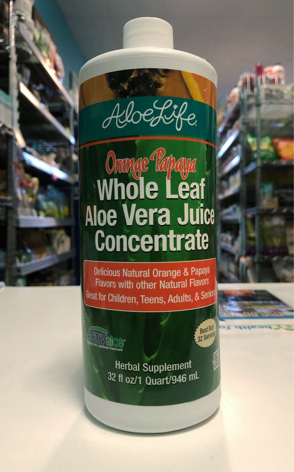 ALOE LIFE ORANGE PAPAYA QUART  795922363639