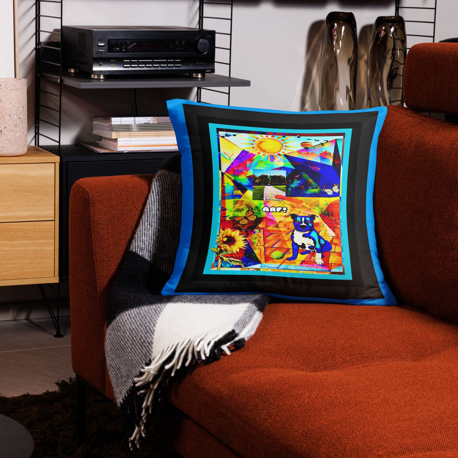 Fetch in The Park Throw Pillow