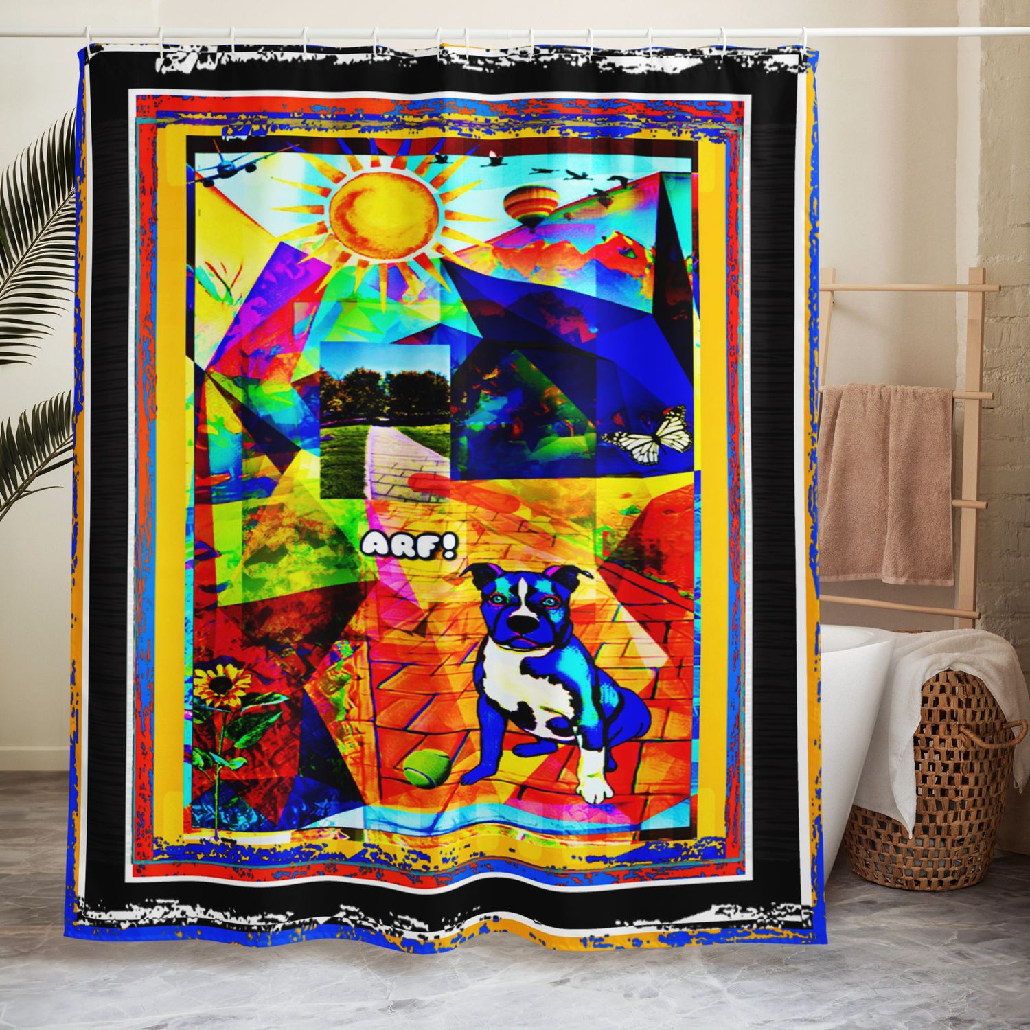 FETCH IN THE PARK Shower curtain