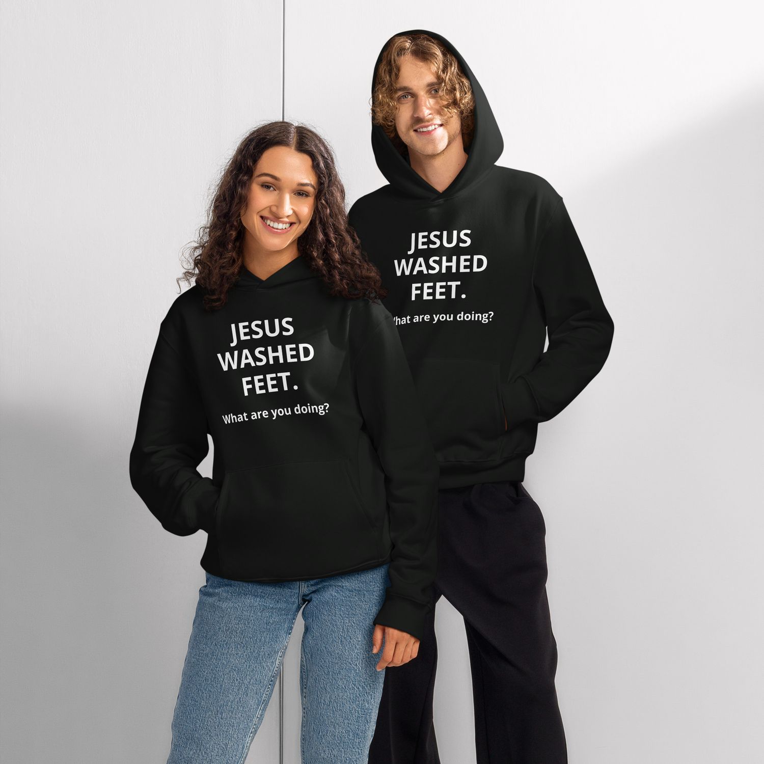 Jesus Washed Feet. What are you doing? Oversized heavyweight hoodie