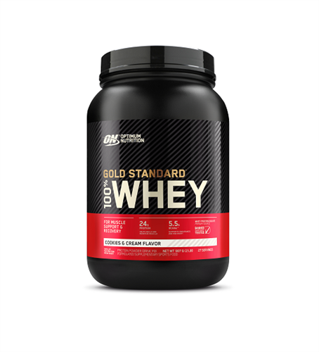 ON 100% Whey Gold  907g, Flavour: Cookies and Cream