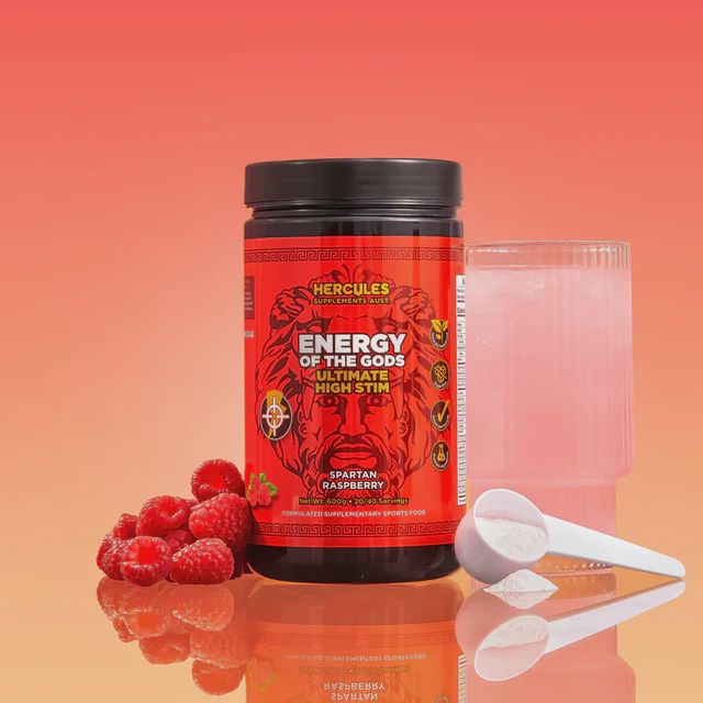Hercules Energy of The Gods High Stim Pre workout, Flavour: Spartan Raspberry