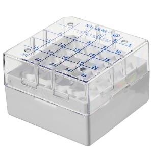 WHITE PLASTIC-CRYOBOX W/BLUE GRID 81 PLACE pack of 4