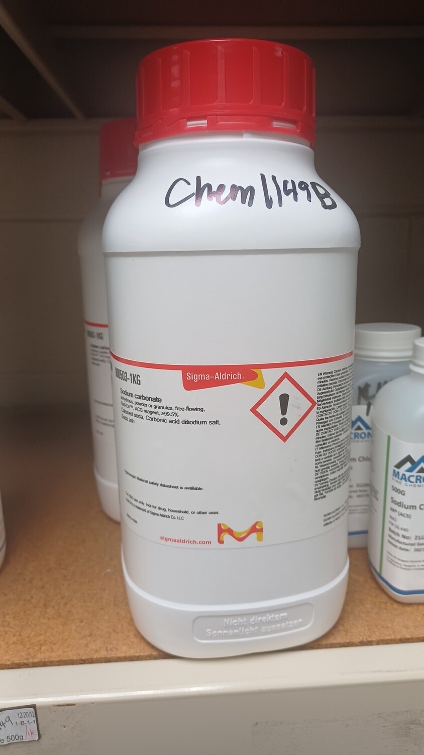 Sodium Carbonate 900503-1KGSigma-Aldrich CHEM1149B
