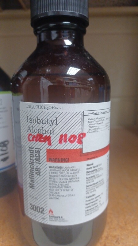 Isobutyl Alcohol (Isobutanol) 500mL