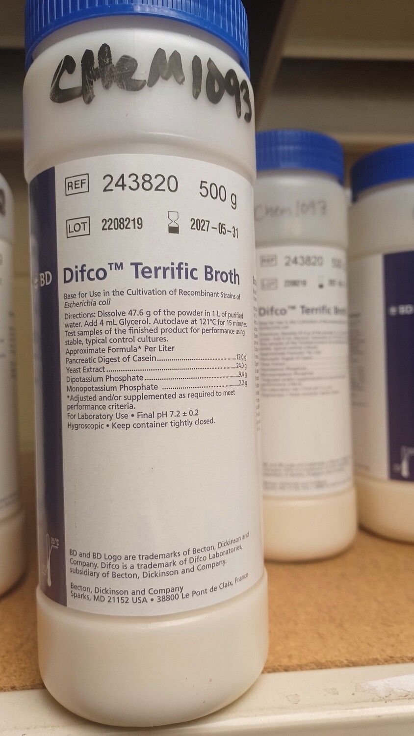 Difco Terrific Broth (TB) 500g - CHEM1093