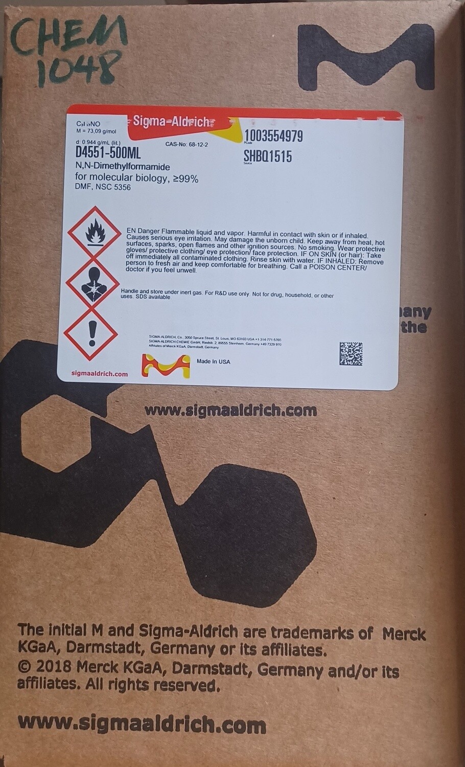 Dimethylformamide (DMF) 500mL