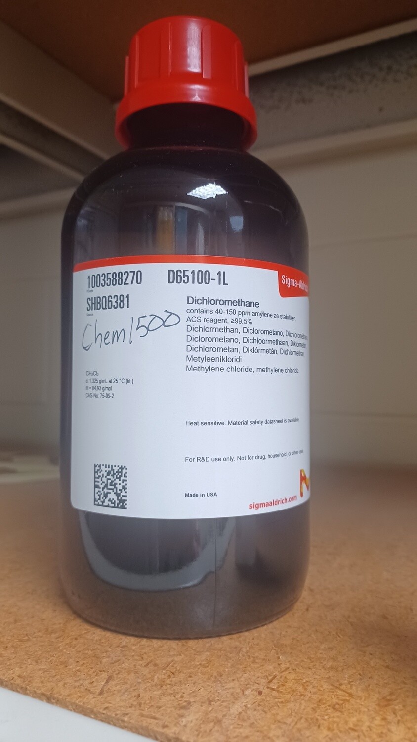 Dichloromethane D65100- 1L CHEM1500