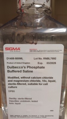 Dulbecco's Phosphate Buffered Saline D1408-500ML