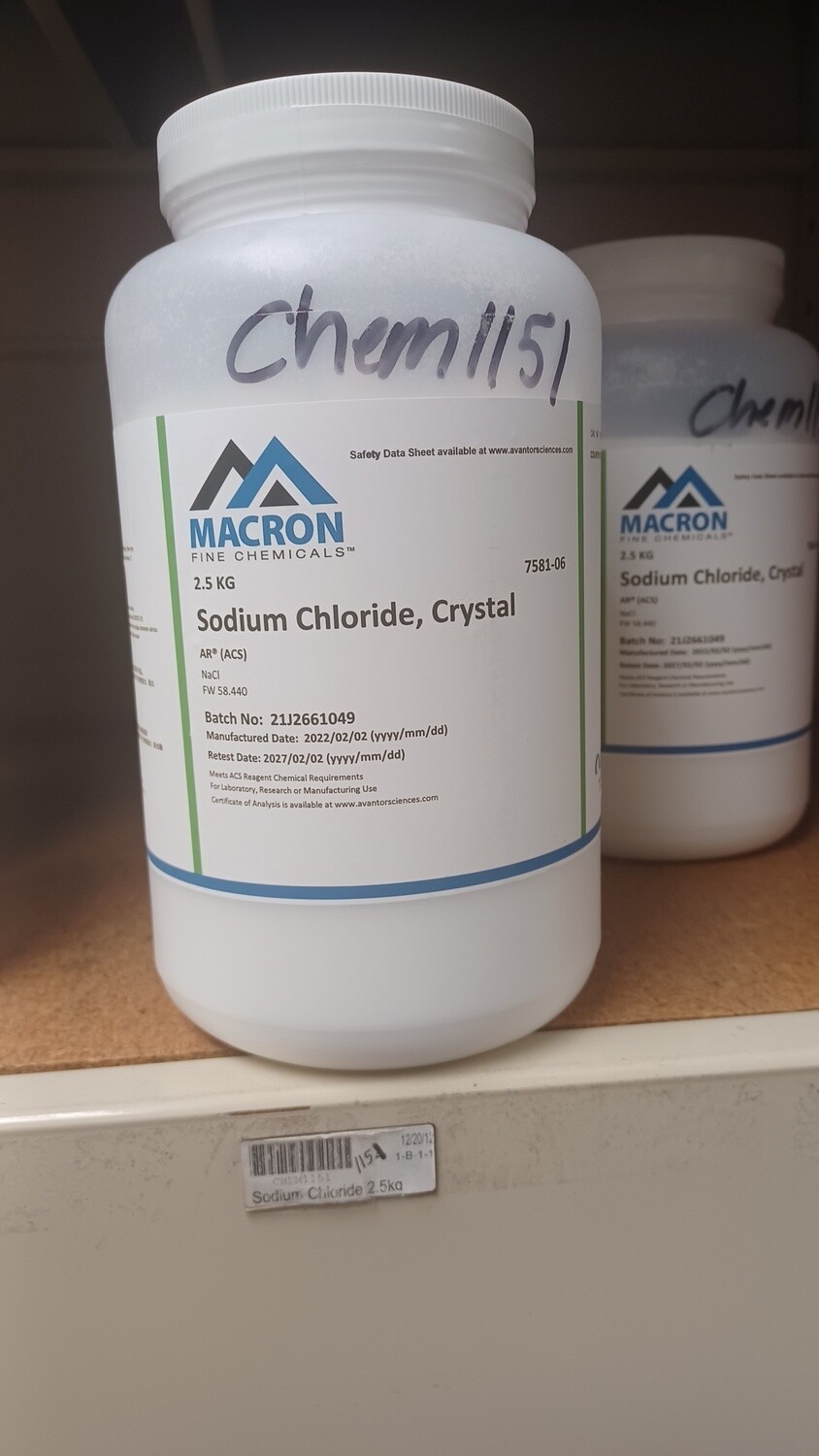 Sodium Chloride 2.5kg