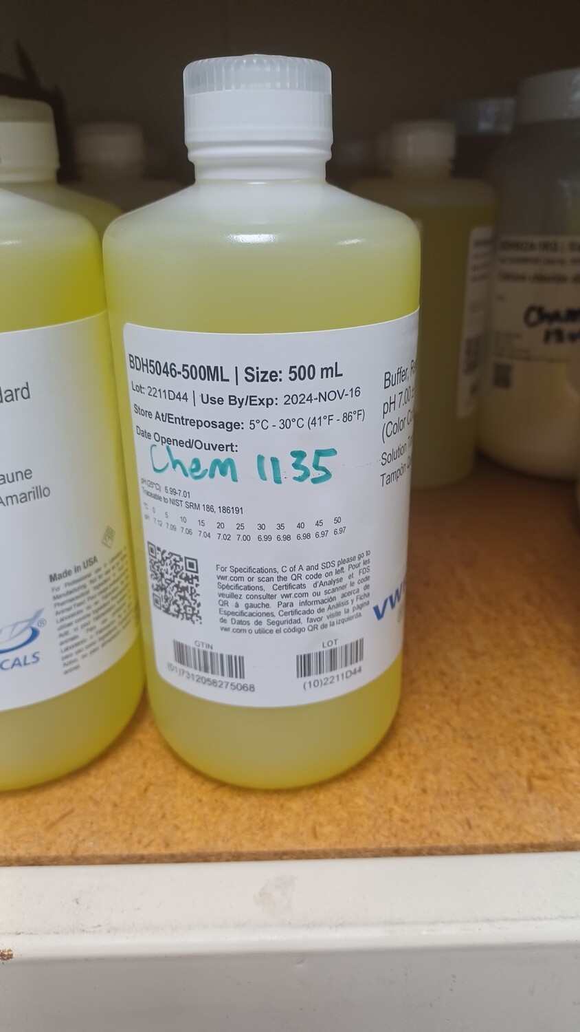 YELLOW Buffer Solution: pH 7 (500mL)