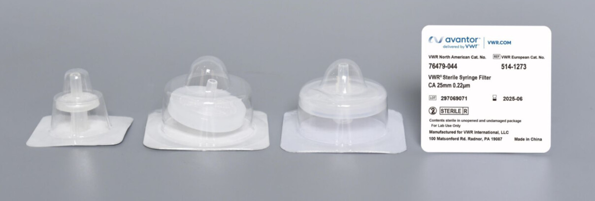 VWR® Syringe Filters - 13mm diameter - Hydrophobic PTFE - Non sterile - Pk of 100 - 76479-010