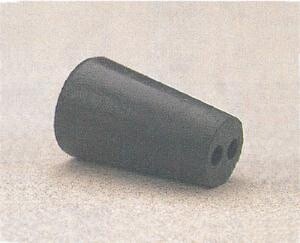 VWR® Two-Hole Rubber Stoppers, Black Size 6