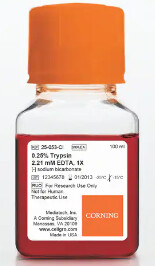 Corning™ 0.25% Trypsin, 0.1% EDTA in HBSS w/o Calcium, Magnesium and Sodium Bicarbonate -6x100ML- CS of 6 - MT25053CI/25053CI