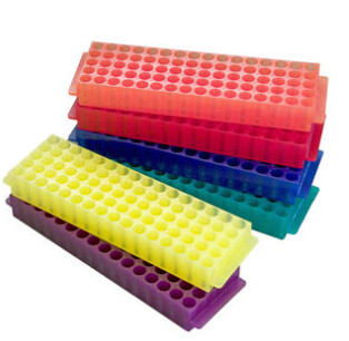 Polypropylene 80-place tube rack, 9&quot; L x 2 5/8&quot; W x 1 1/8&quot; H.  7/pack - 2380-1008