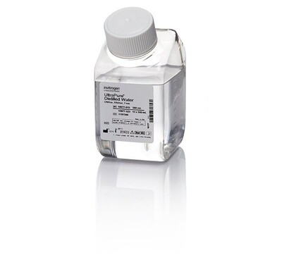 Water (UltraPure Distilled DNASE/RNASE Free) 500ml - Case of 10