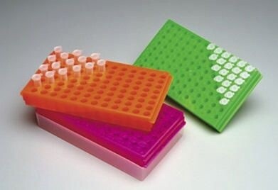 Flipper rack, orange, 96 well