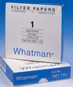 Whatman® qualitative filter paper, Grade 1 circles, diam. 110 mm, pack of 100 - WHA1001110